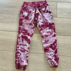 NSF Ozzie Sweatpants in Magenta Tie-Dye